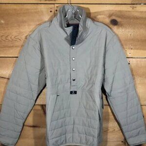 NEW Vassa Madrone 1/2 Snap Button Pullover Quilted Mens Size Medium Hiking Beige